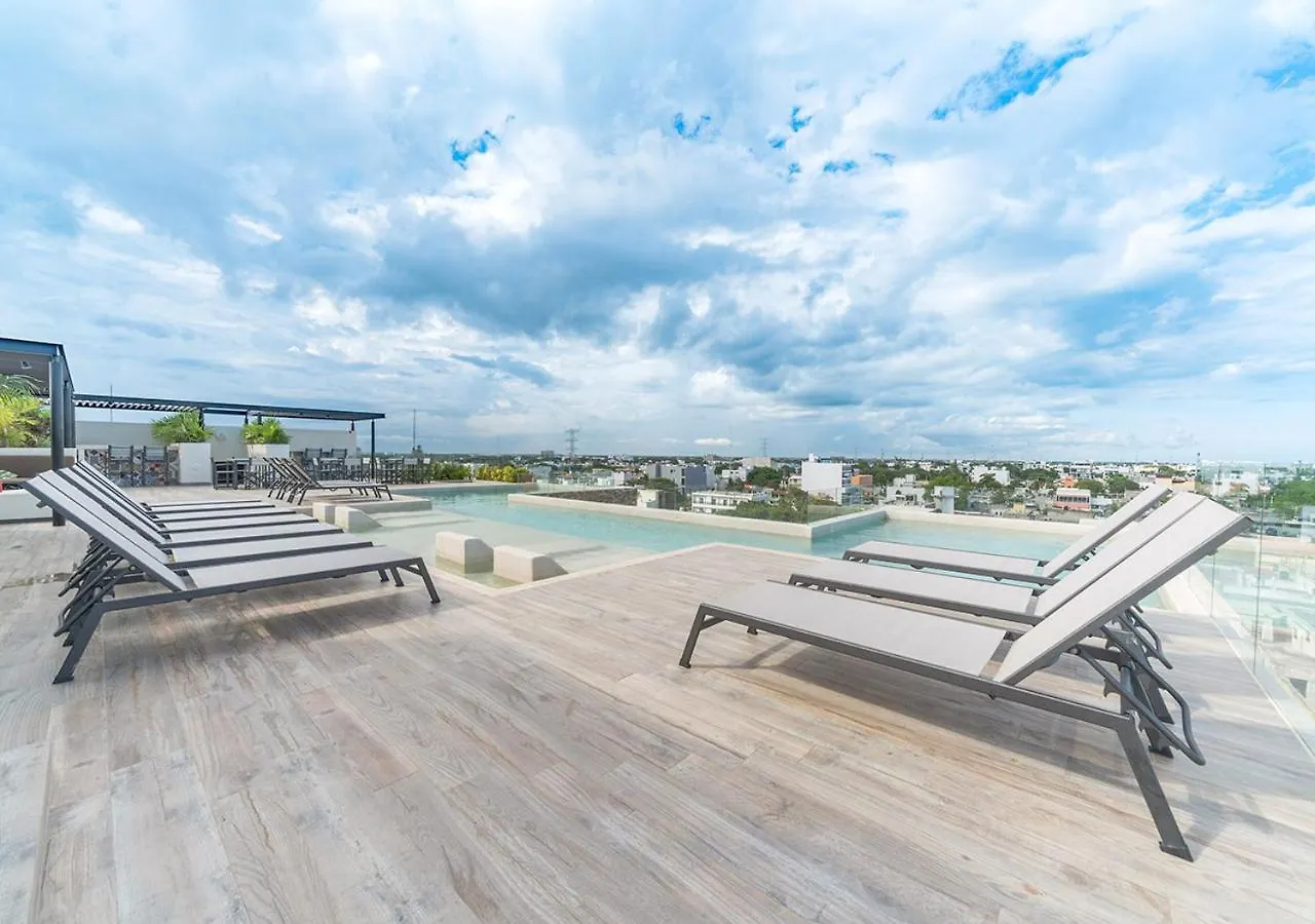 Apartment Condo Veronica - Comfortable 2 Bedroom With Rooftop Gym And Pool Playa del Carmen Mexico